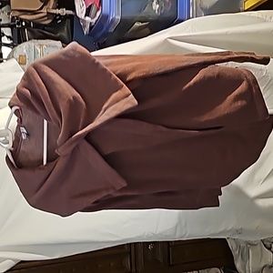 Zelle light plum sweater crossover front pockets size XS